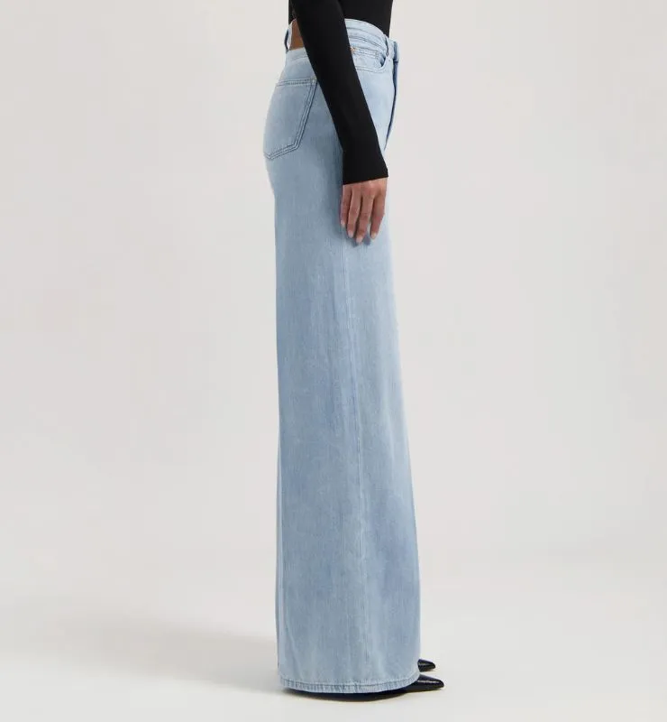 Casagin High Loose jeans donna azzurro W25 lino