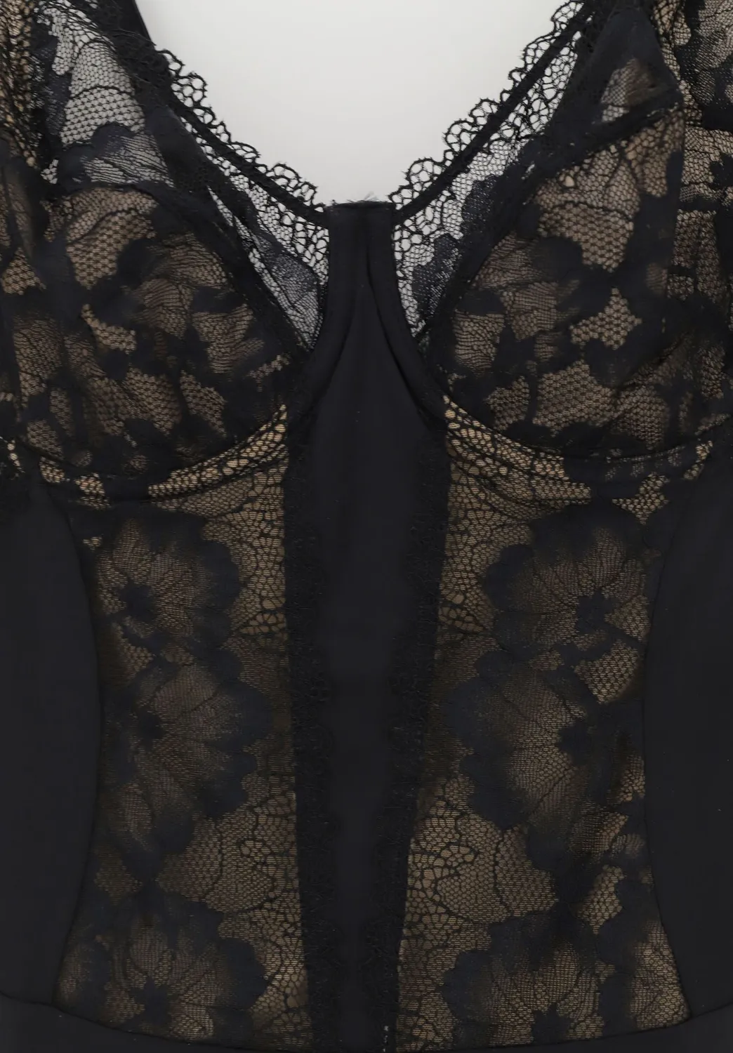 Lepel Belseno Romance 704 body con ferretto nero in pizzo