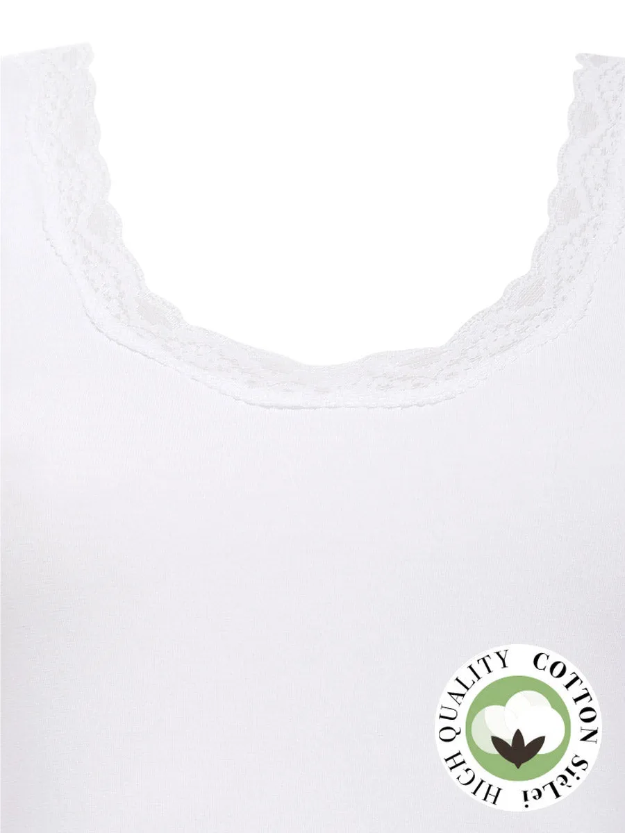 Si'èLei Natural Cotton 1434 canotta bianca cotone bio