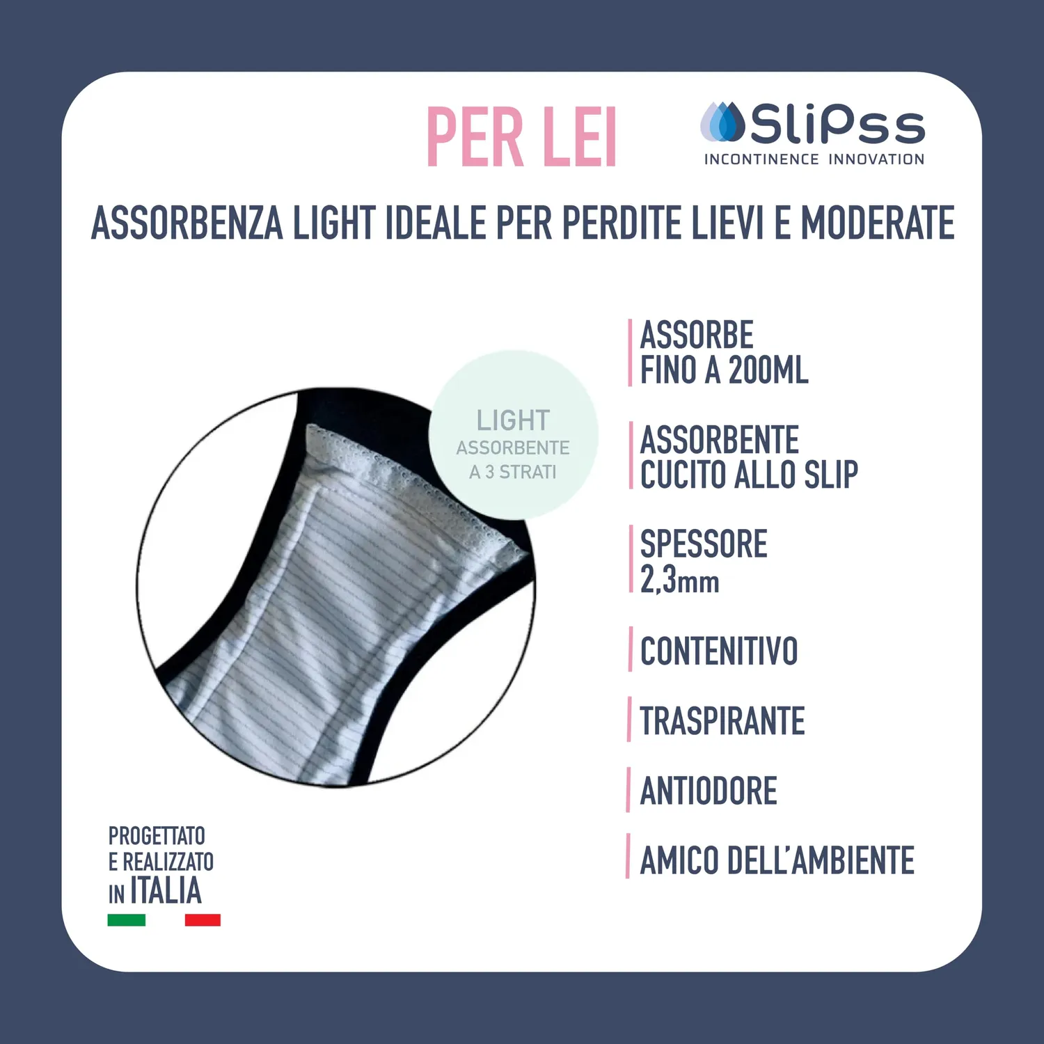 SliPss Uomo boxer assorbente XL nero 200 ml
