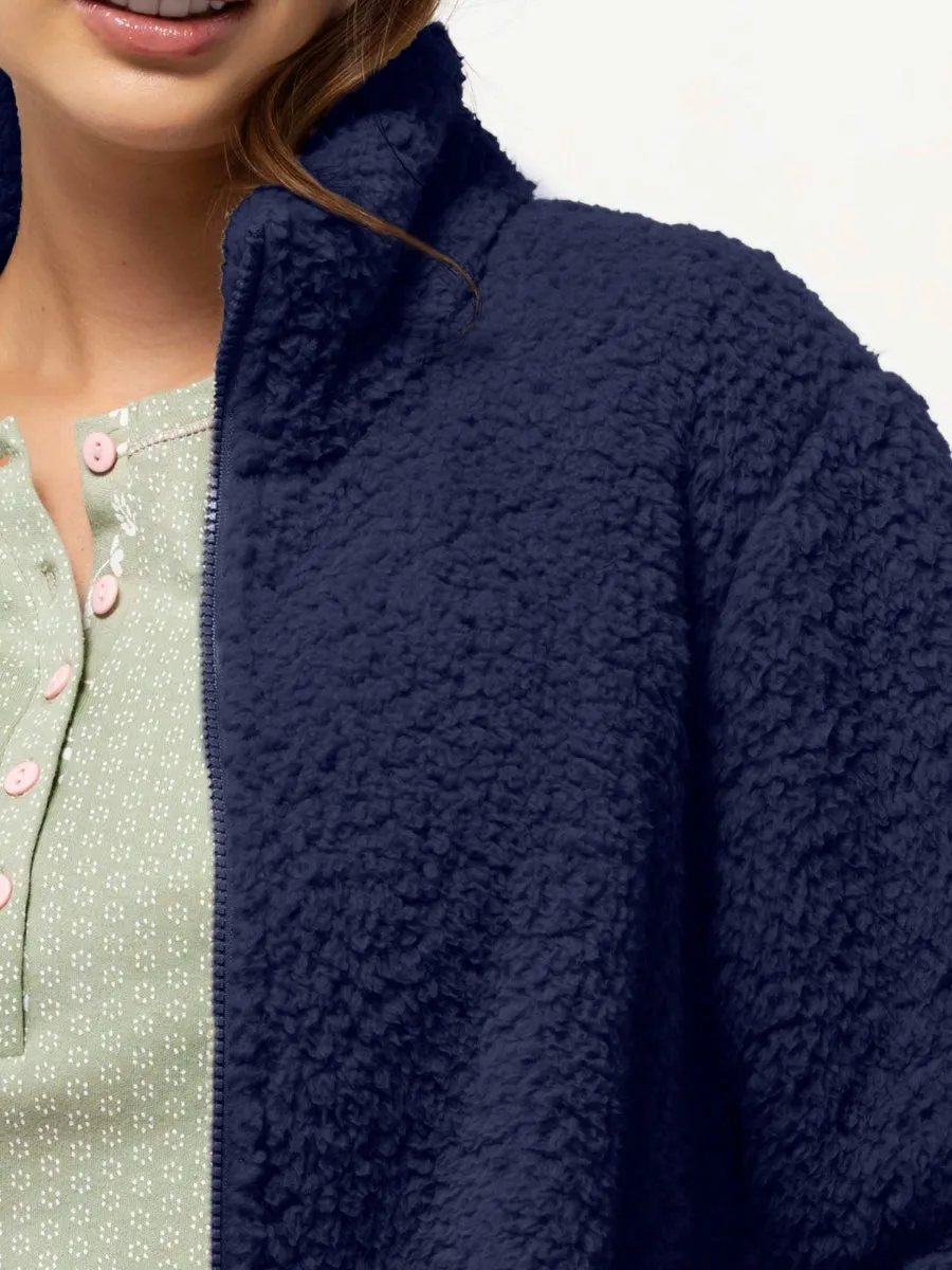 Si'èLei Teddy Soft TS84 giacca orsetto blu con zip