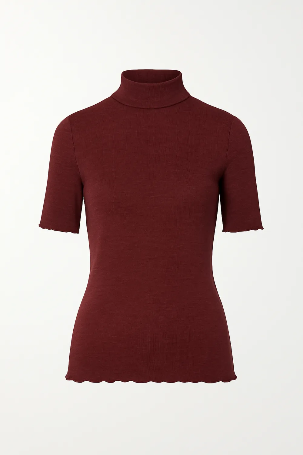 Rossoporpora Cashmere dolcevita panna mezza manica