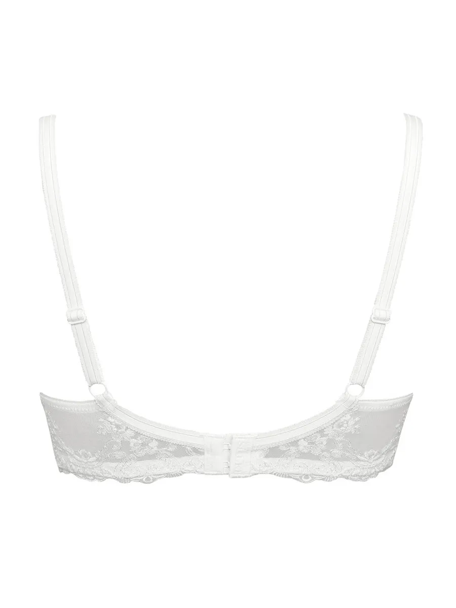 Si'èLei Glam 1942 reggiseno imbottito bianco latte tulle ricamato