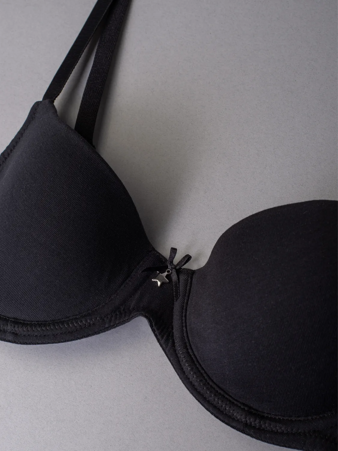 Si'èLei 1428 reggiseno cotone bio nero imbottito