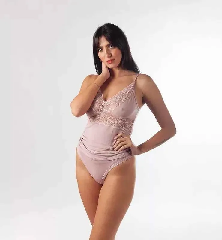 Casagin Canottiera Pizzo Biodegradabile Rubino M-L