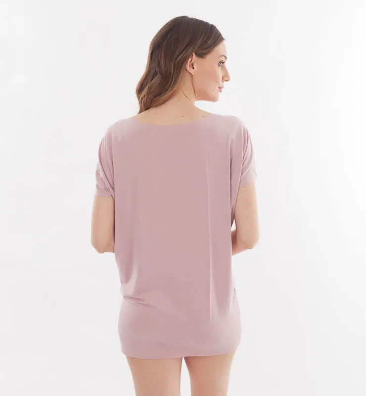 Casagin Maximaglia maniche corte tencel bianco morbida
