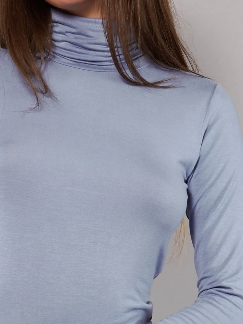 Si'èLei Today 6020 dolcevita denim manica lunga modal