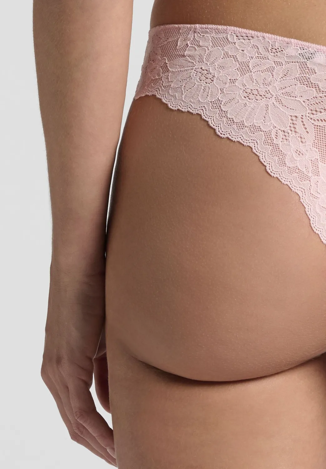Lepel Belseno Essere 493 slip brasiliano rosa in pizzo elasticizzato