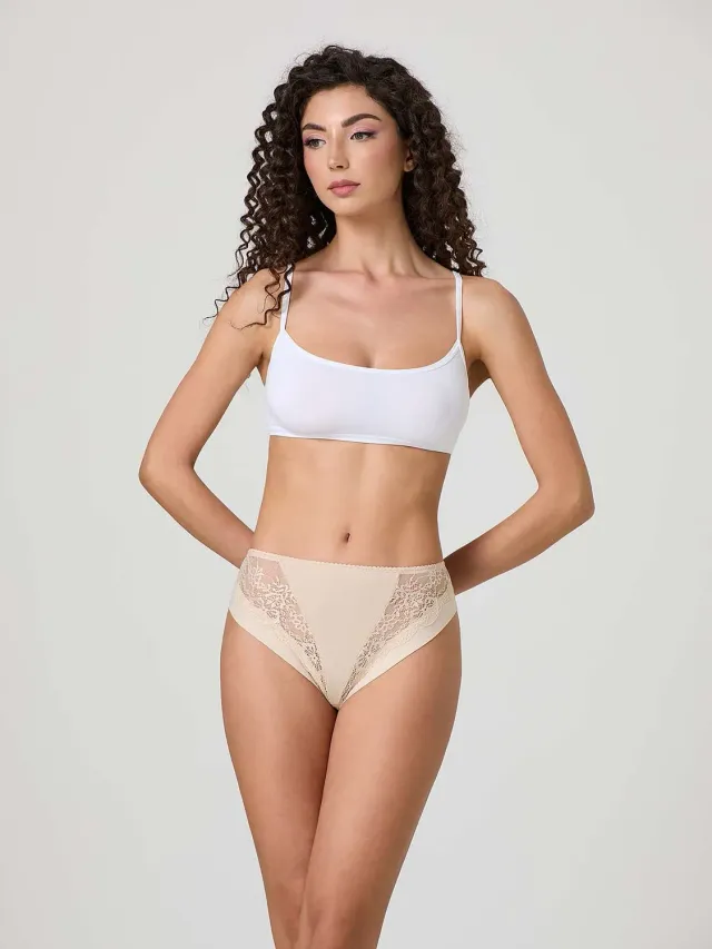 Jadea Basic 788 slip cotone modal pizzo nero