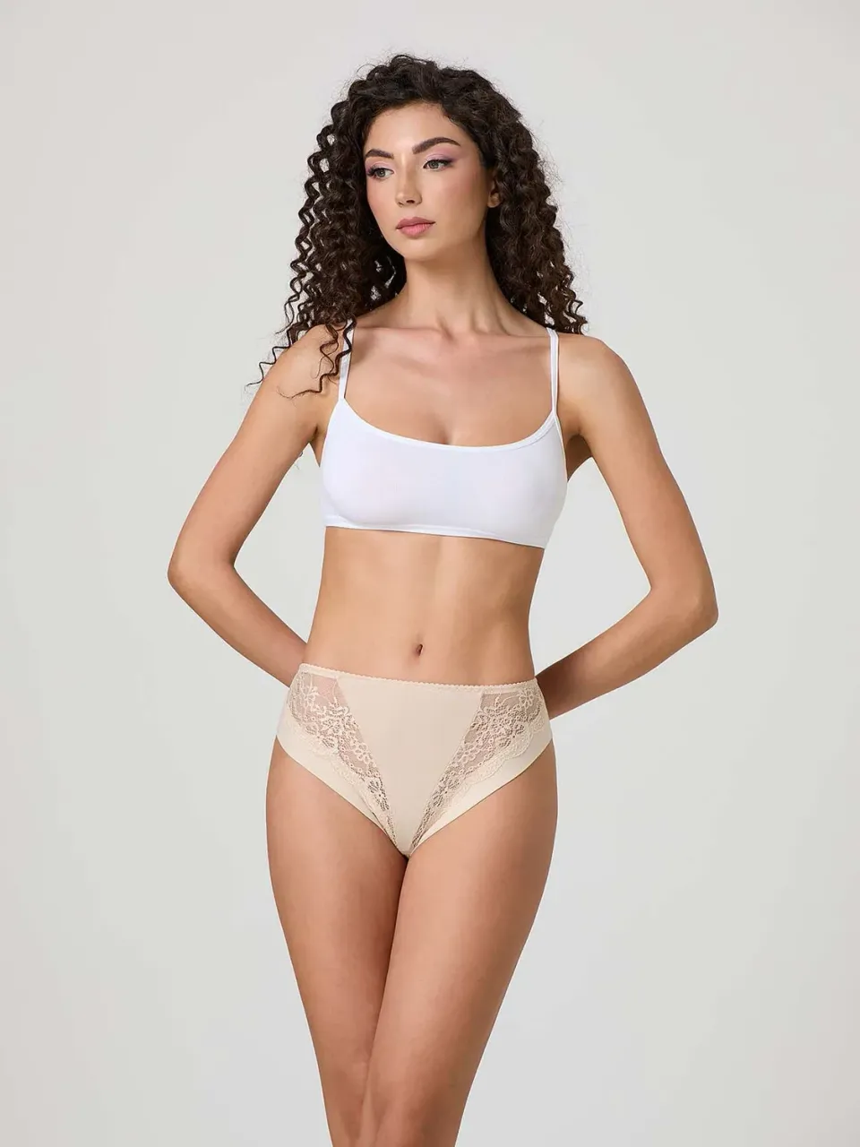 Jadea Basic 788 slip cotone modal pizzo nero
