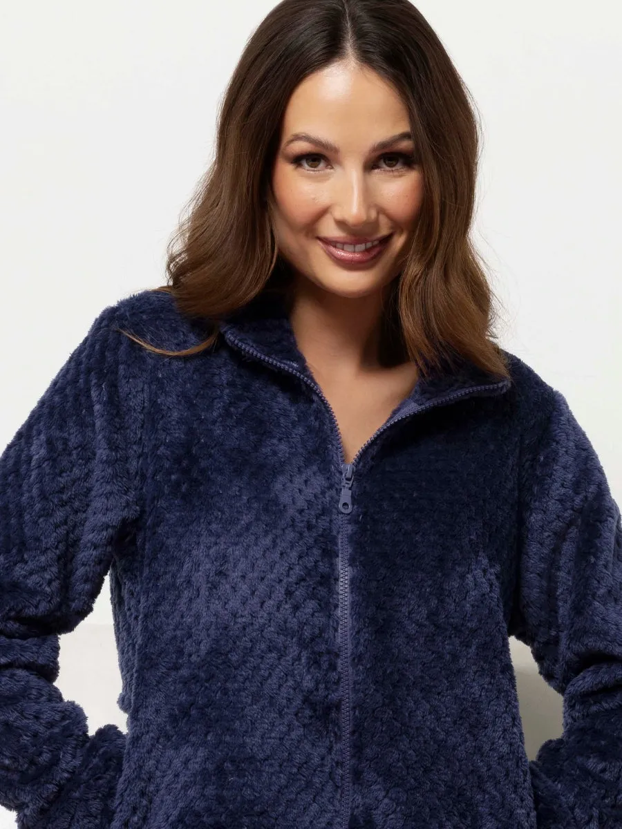 Si'èLei RS44 tuta blu coral zip collo alto