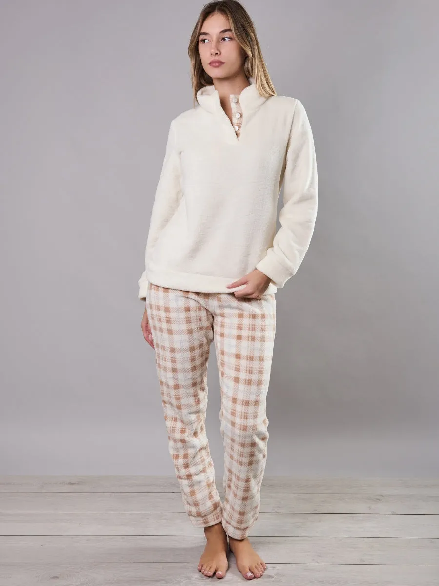 Si'èLei TI45 tuta donna nocciola in coral calda