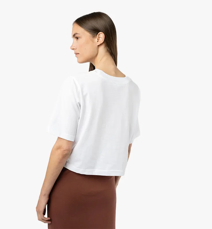 Casagin T-Shirt Crop Donna in Cotone Biologico Azzurro Chiaro
