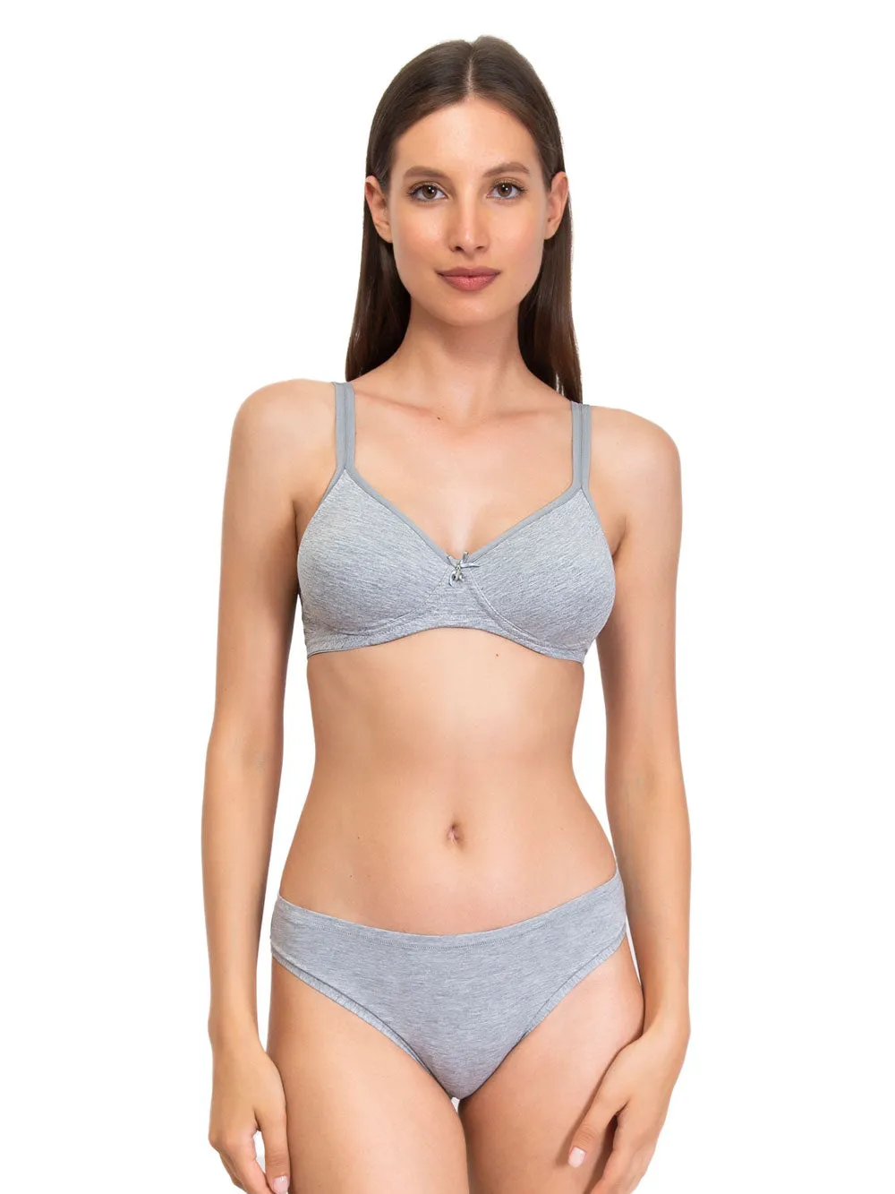 Si'èLei Natural Cotton 1452 reggiseno grigio cotone bio