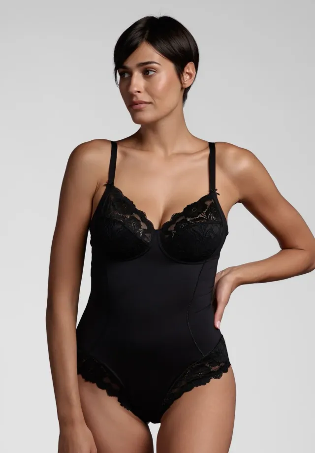 Lepel Belseno Pizzo 254 body senza ferretto nero modellante