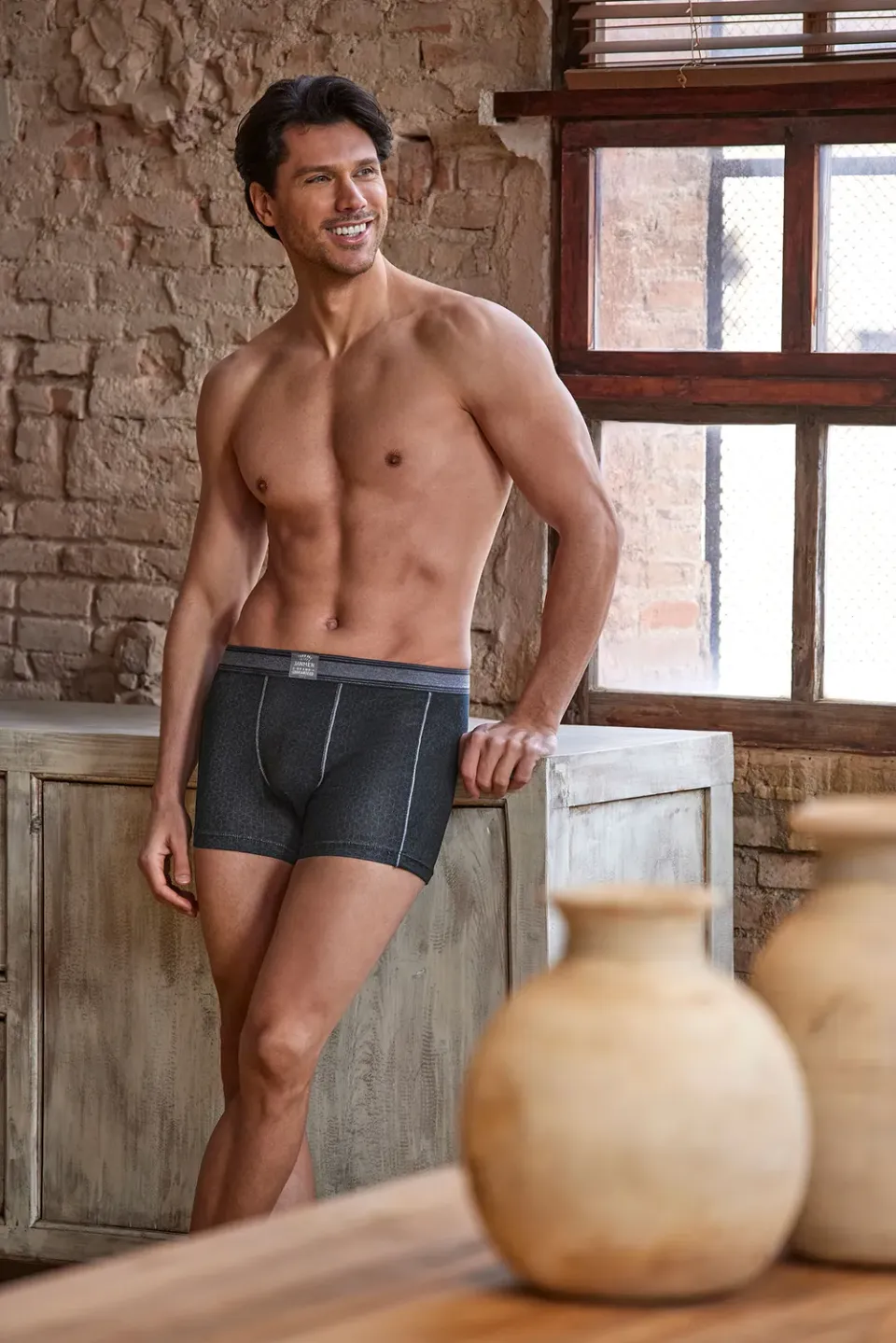 Janira Green Dice P2 boxer uomo cotone 2 pezzi