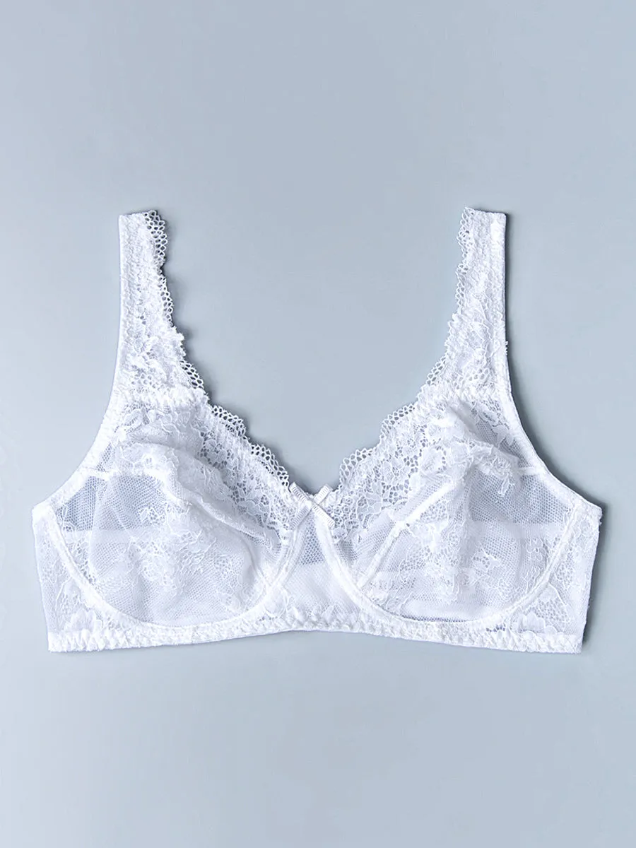 Si'èLei Wonder Lace 2440 Reggiseno Bianco senza Ferretto