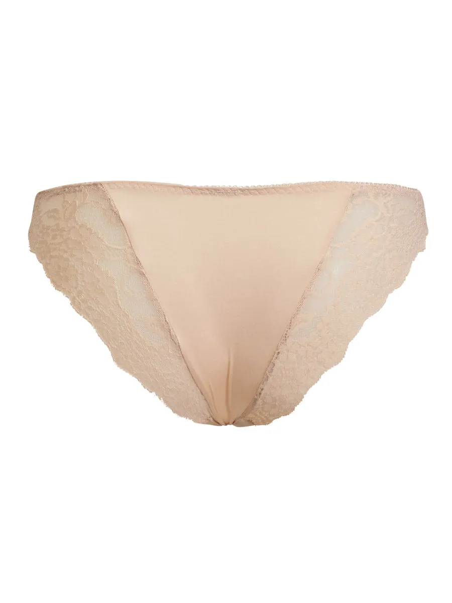 SièLei 2685 slip cipria microfibra e pizzo