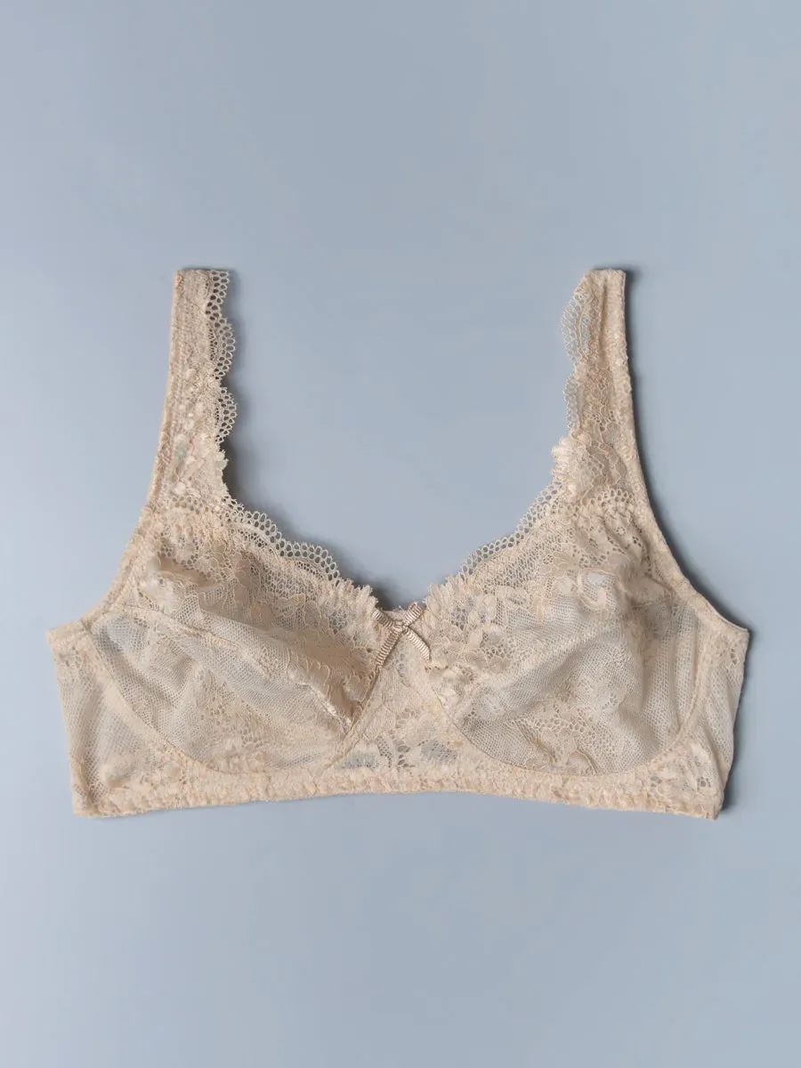 Si'èLei Wonder Lace 2440 reggiseno pizzo cipria senza ferretto
