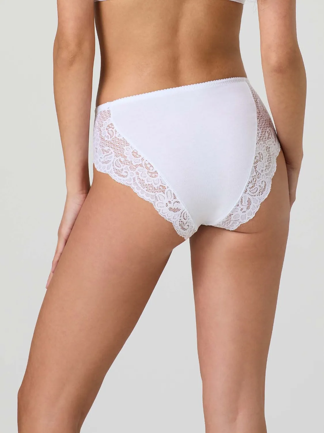 Jadea Basic 530 slip cotone modal pizzo bianco