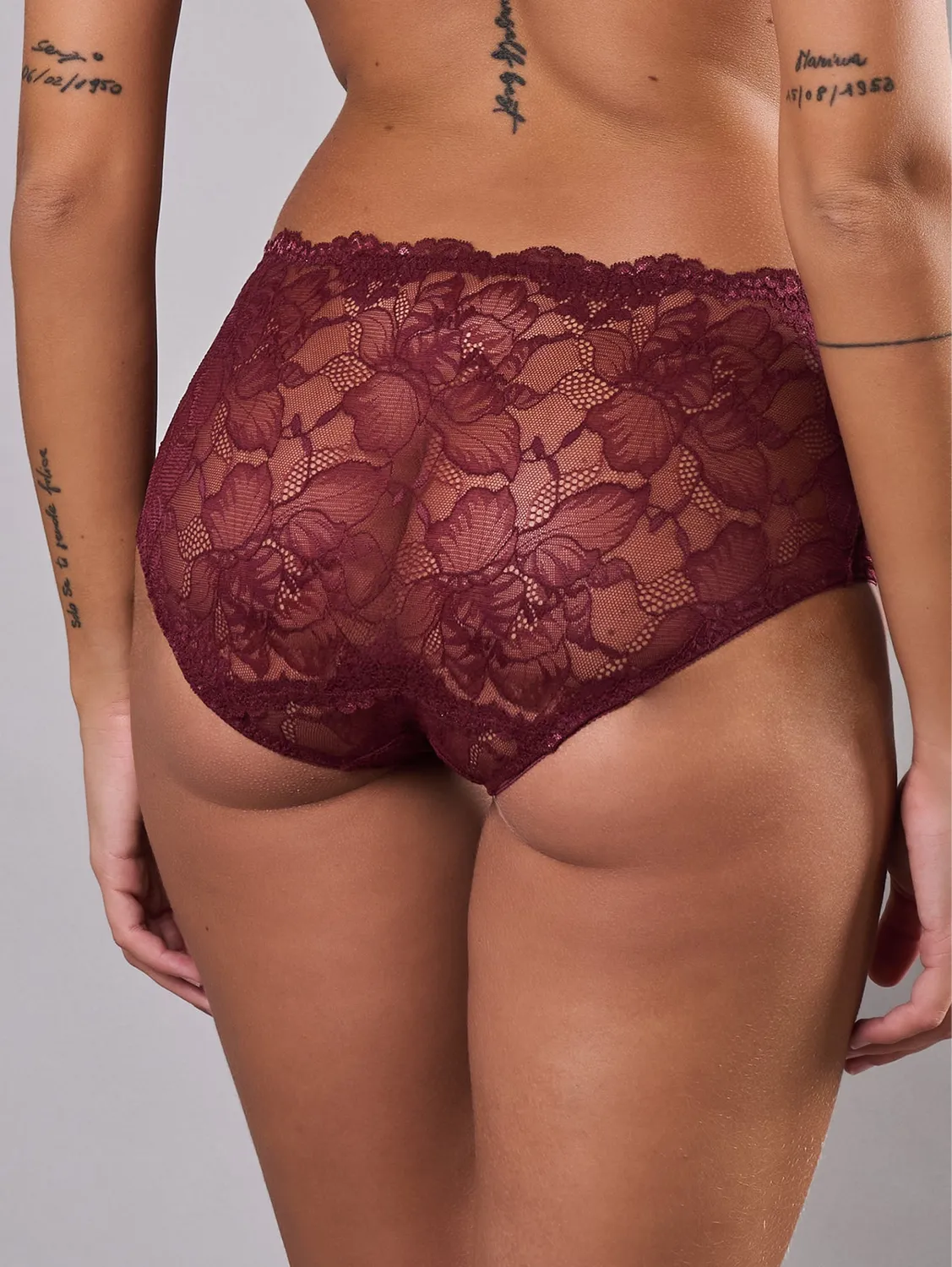 SièLei 8039 Slip Vita Alta Melograno in Pizzo Floreale