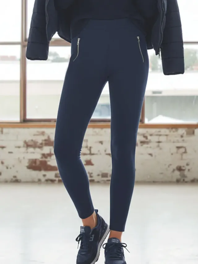 Si'èLei LG06 Leggings Elasticizzato Interno Orsetto Blu Caldo