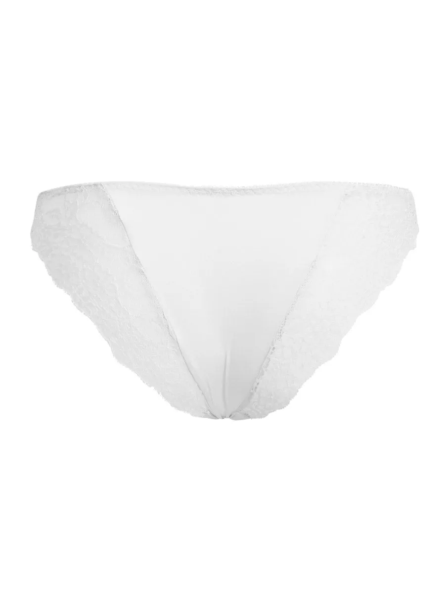 Si'èLei Allure 2685 slip microfibra pizzo bianco