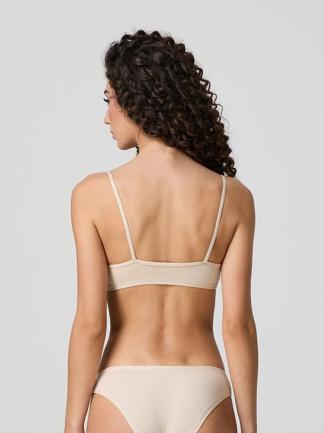 Jadea Basic Jenny bralette cotone modale nero leggero
