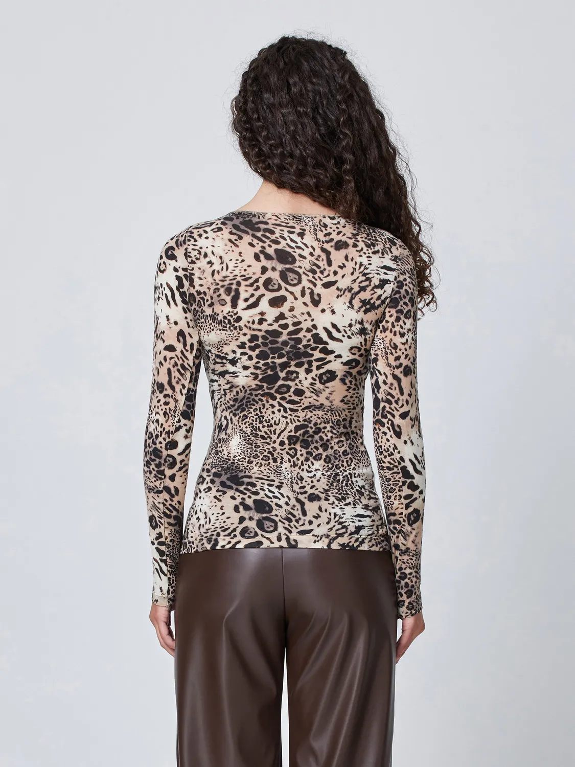 Jadea 4001 Maglia Animalier Cashmere Manica Lunga