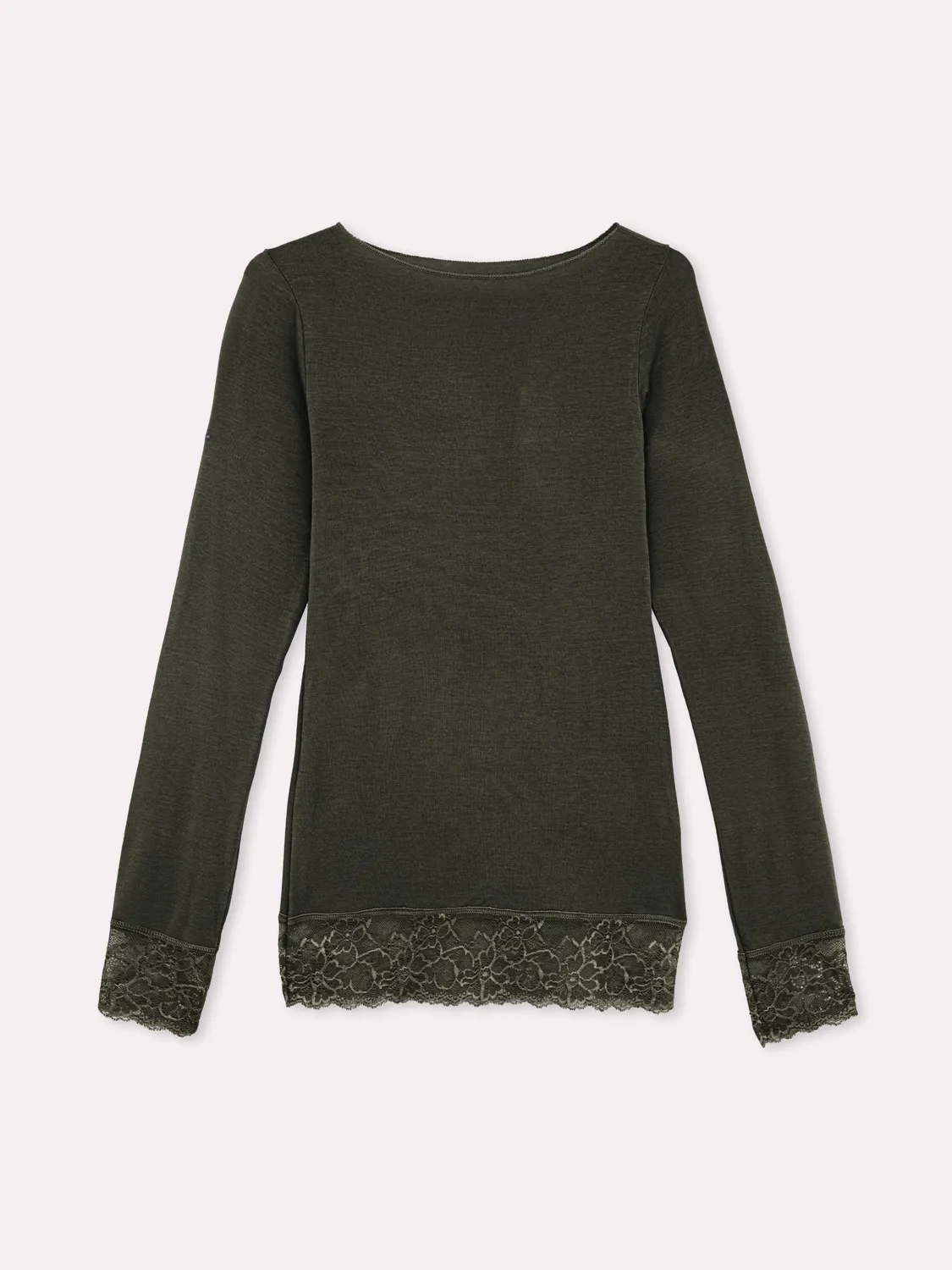Jadea Basic 4649 maglia modal cashmere con pizzo