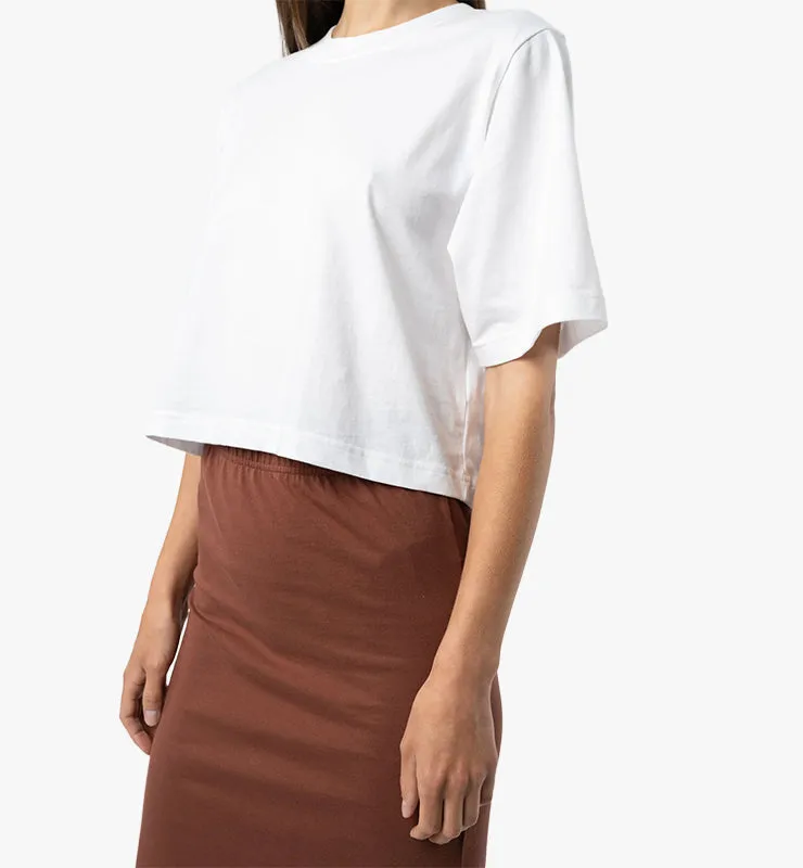 Casagin T-Shirt Crop Donna in Cotone Biologico Azzurro Chiaro