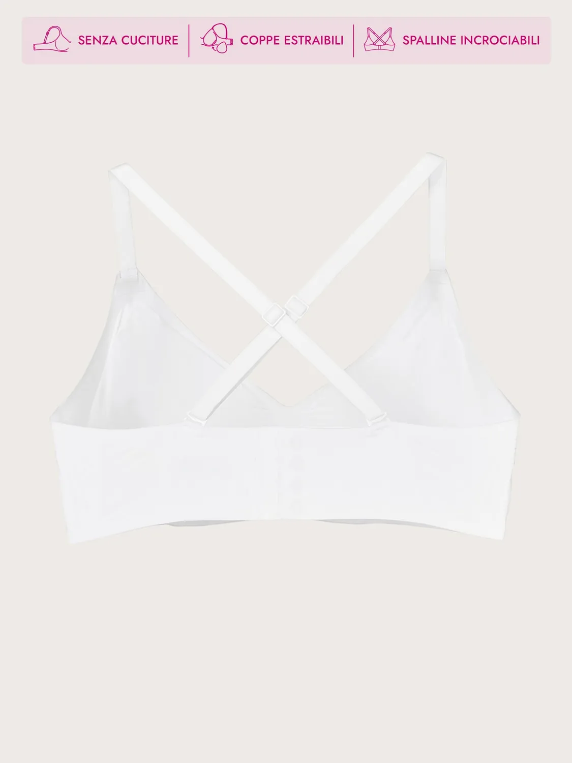 Jadea Basic Nuvola bralette senza cuciture nera