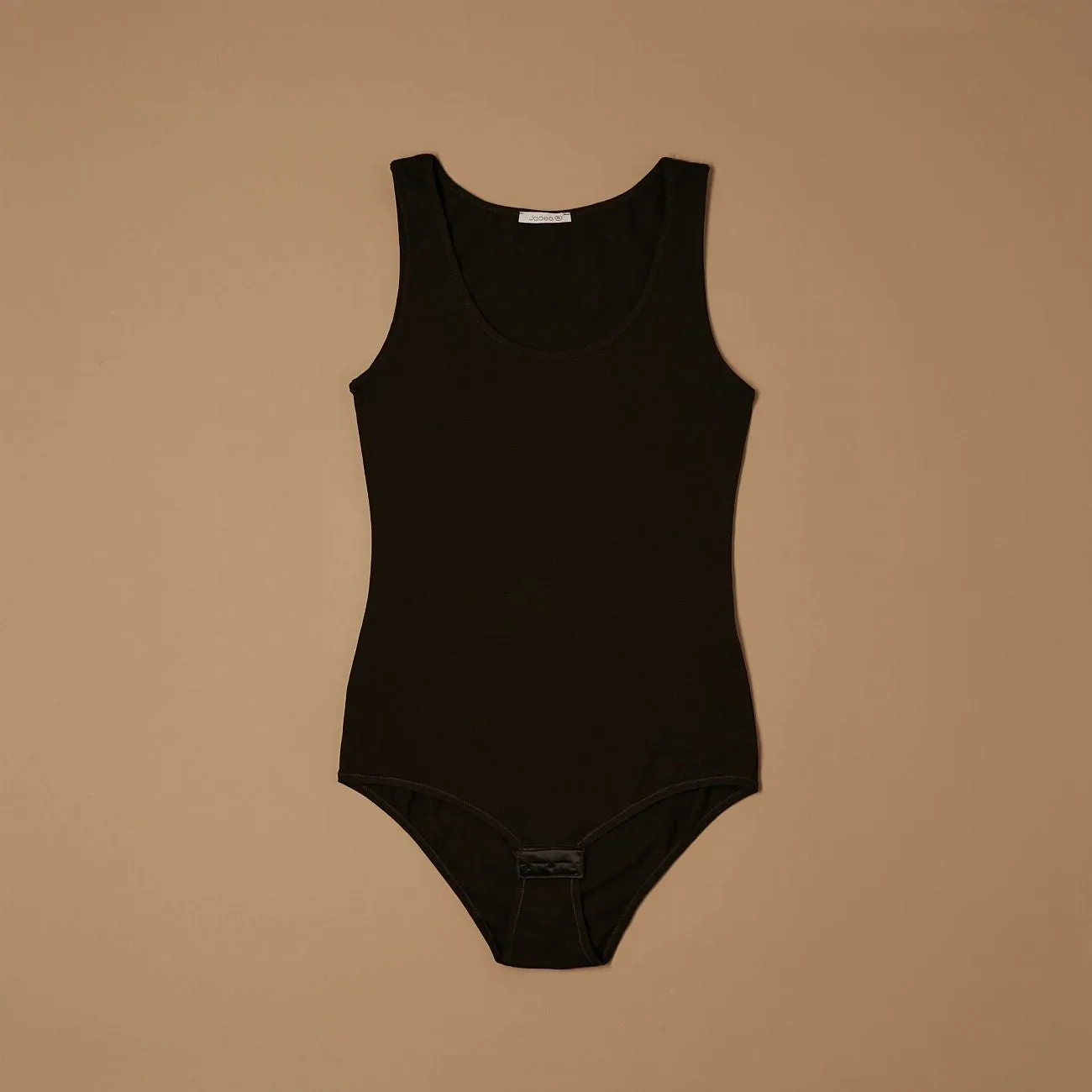 Jadea Basic 4152 body spallina larga cotone nero sagomato