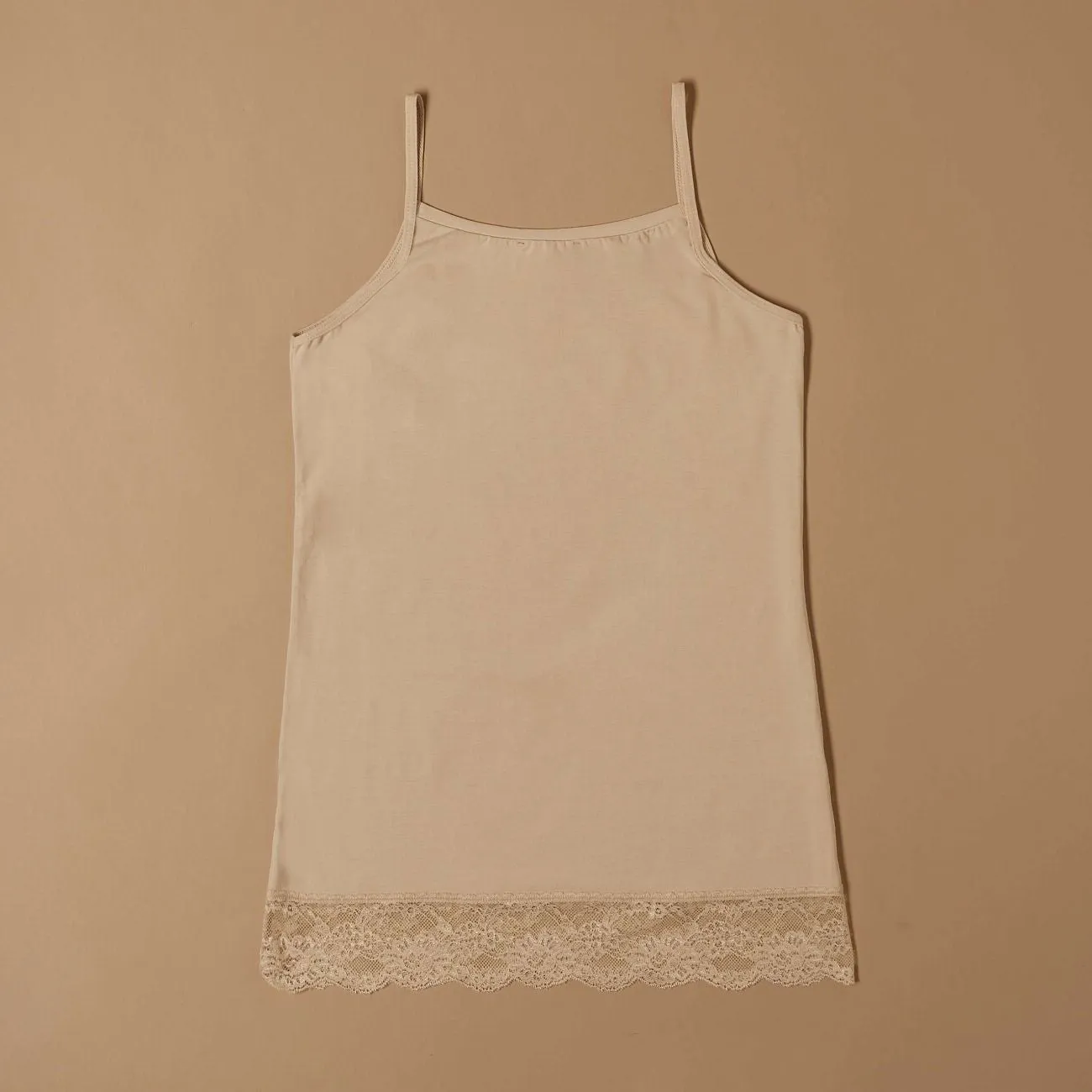 Jadea 4327 Top Cotone con Pizzo Beige Chiaro