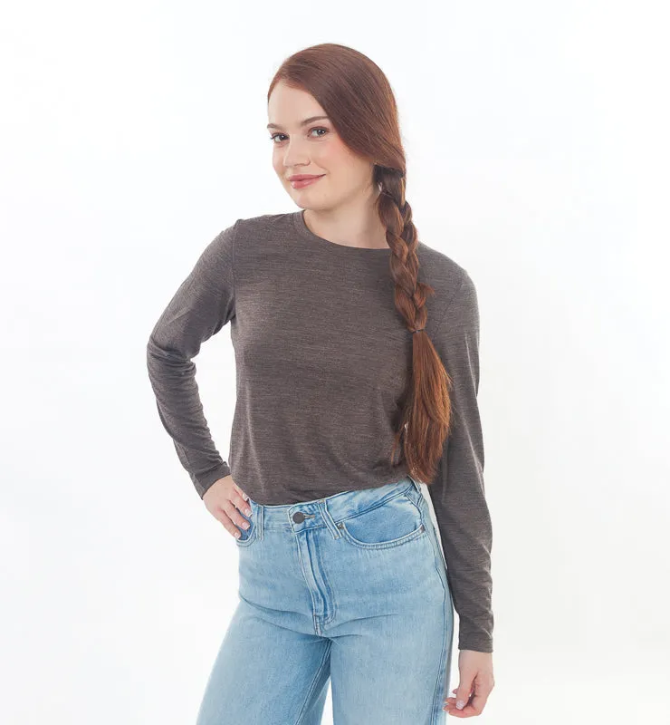Casagin Maglia Manica Lunga Lana Merino Seta rosa