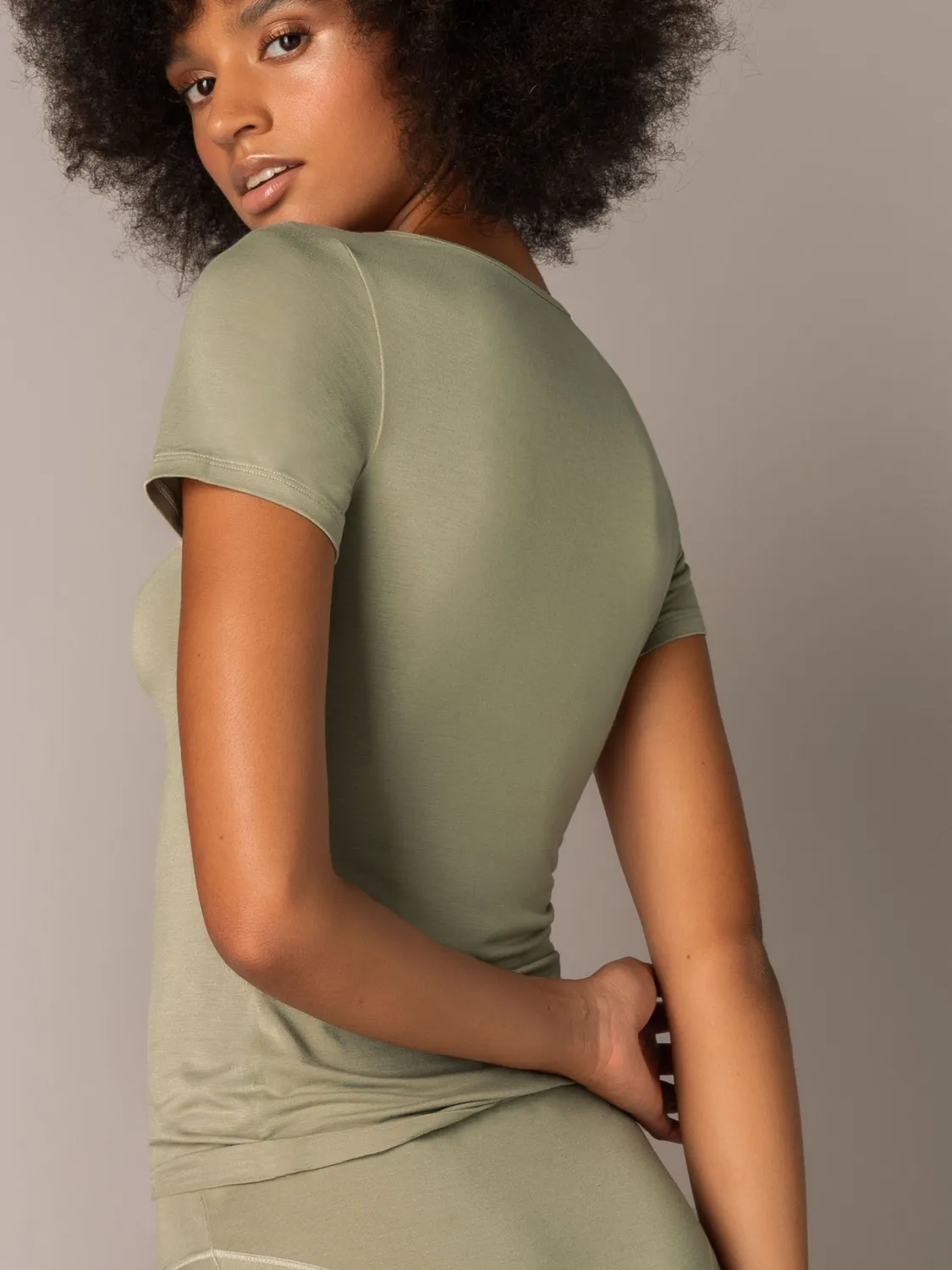 Si'èLei Today 6010 Maglia Verde Militare Modal