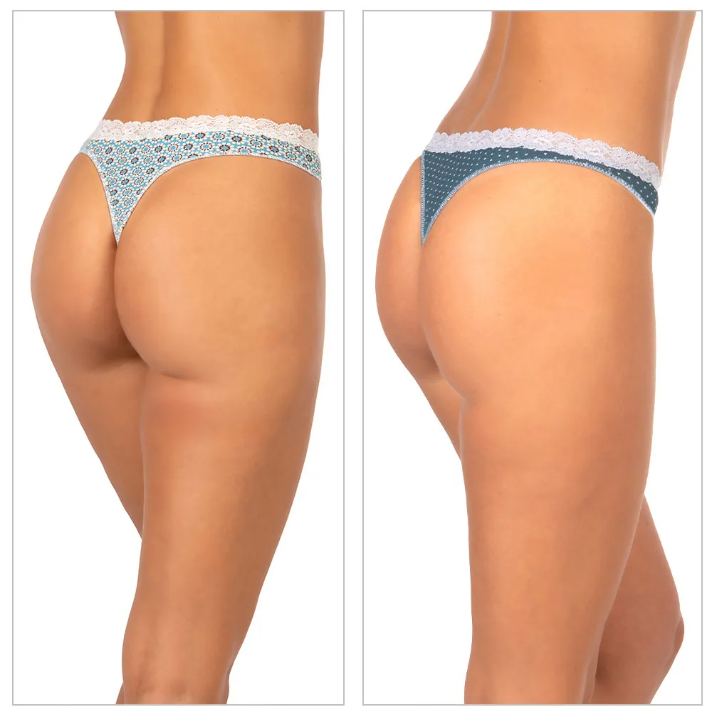 Janira Bleubells tanga pacco da 2 pizzo delicato
