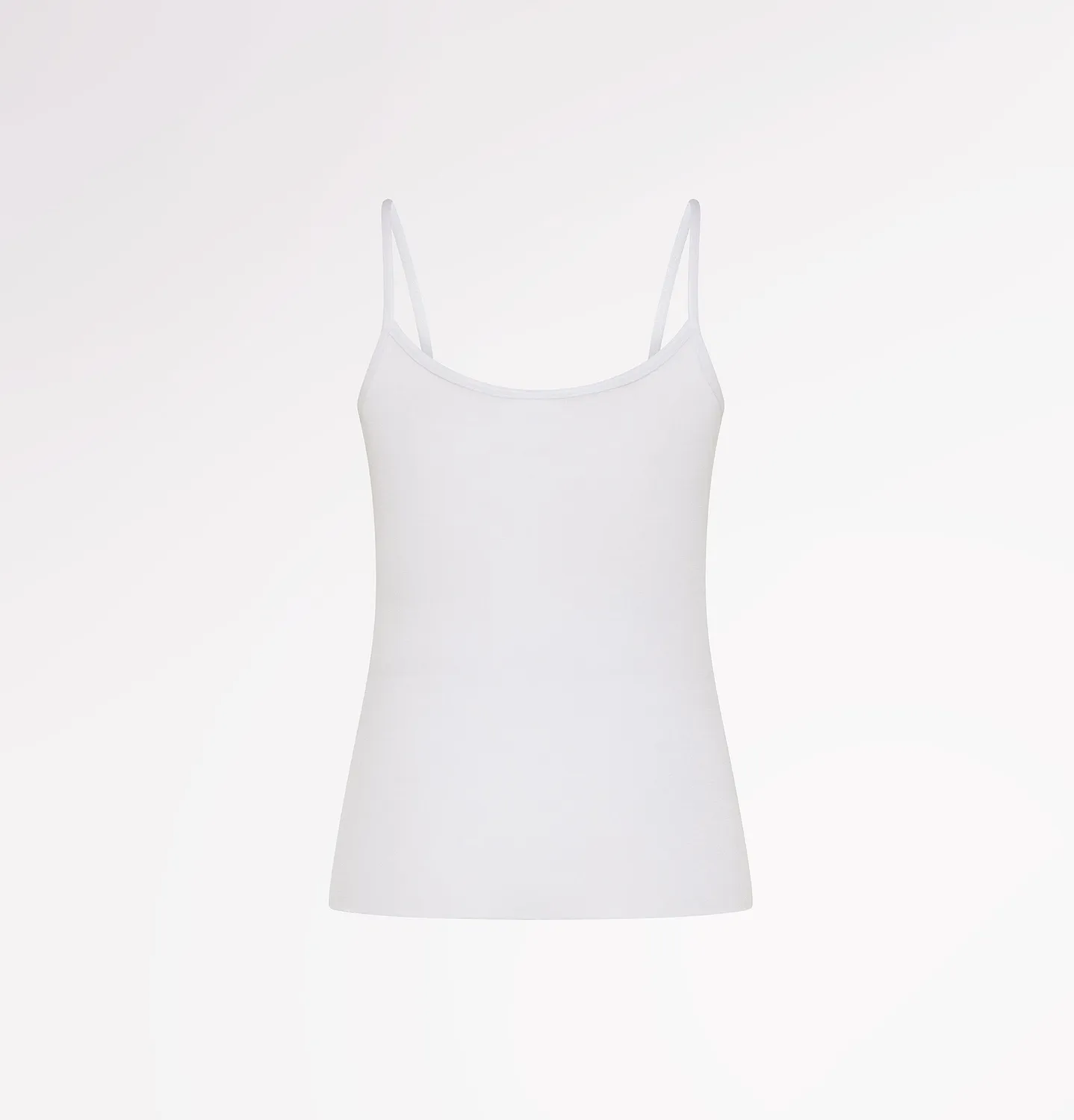 Casagin Essential Canotta Spallina Fina TENCEL Seta Nera Elegante