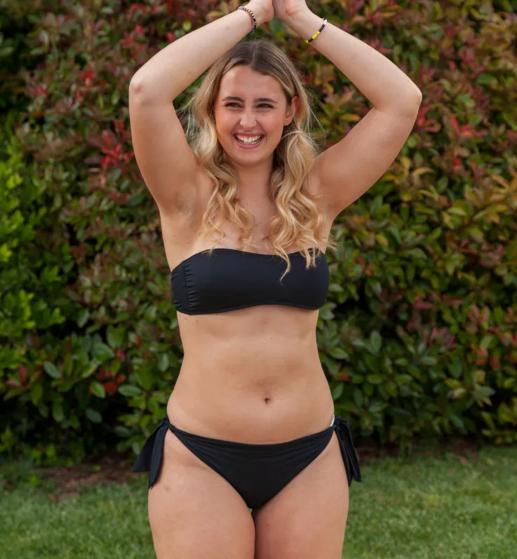 Casagin Slip Bikini slip mestruale assorbente nero fiocchi