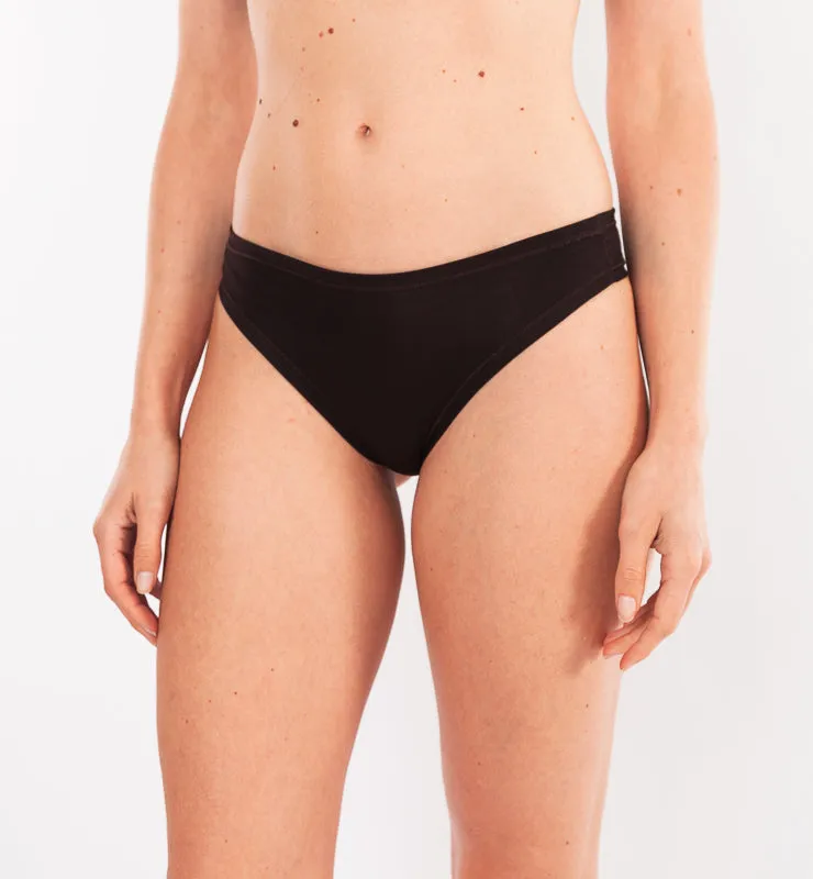 Casagin Brasiliana slip donna nero fibra di faggio