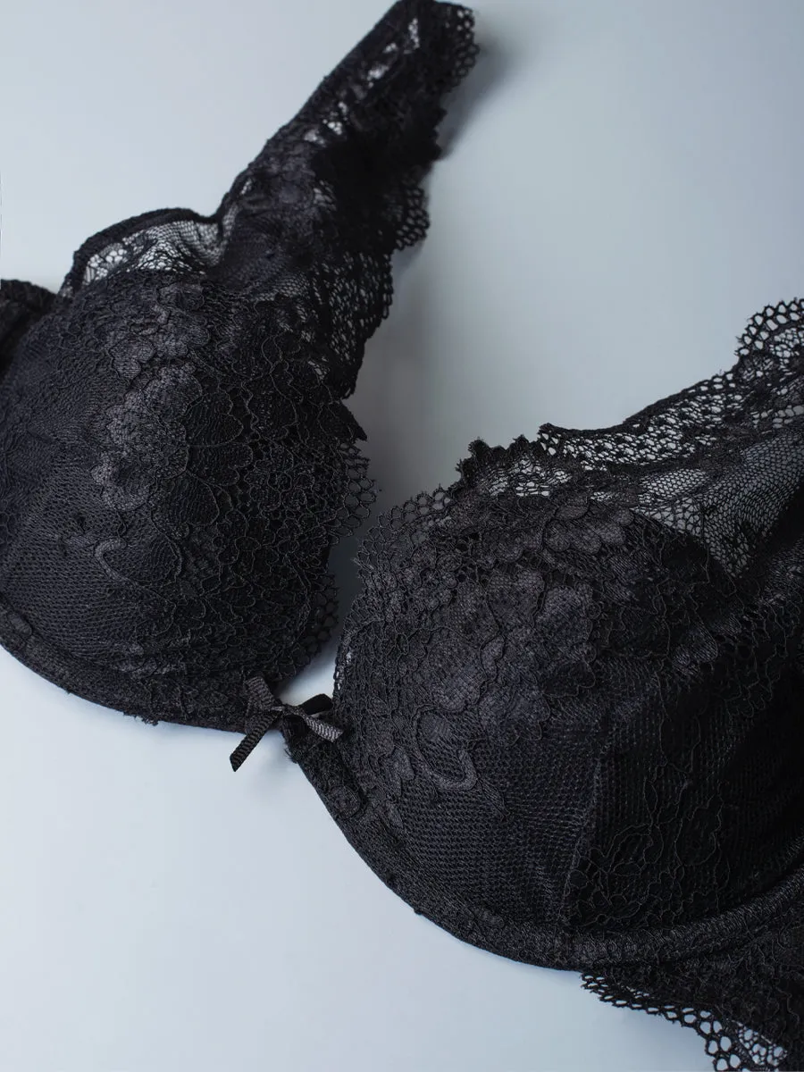 Si'èLei Wonder Lace 2451 bralette pizzo imbottita nero