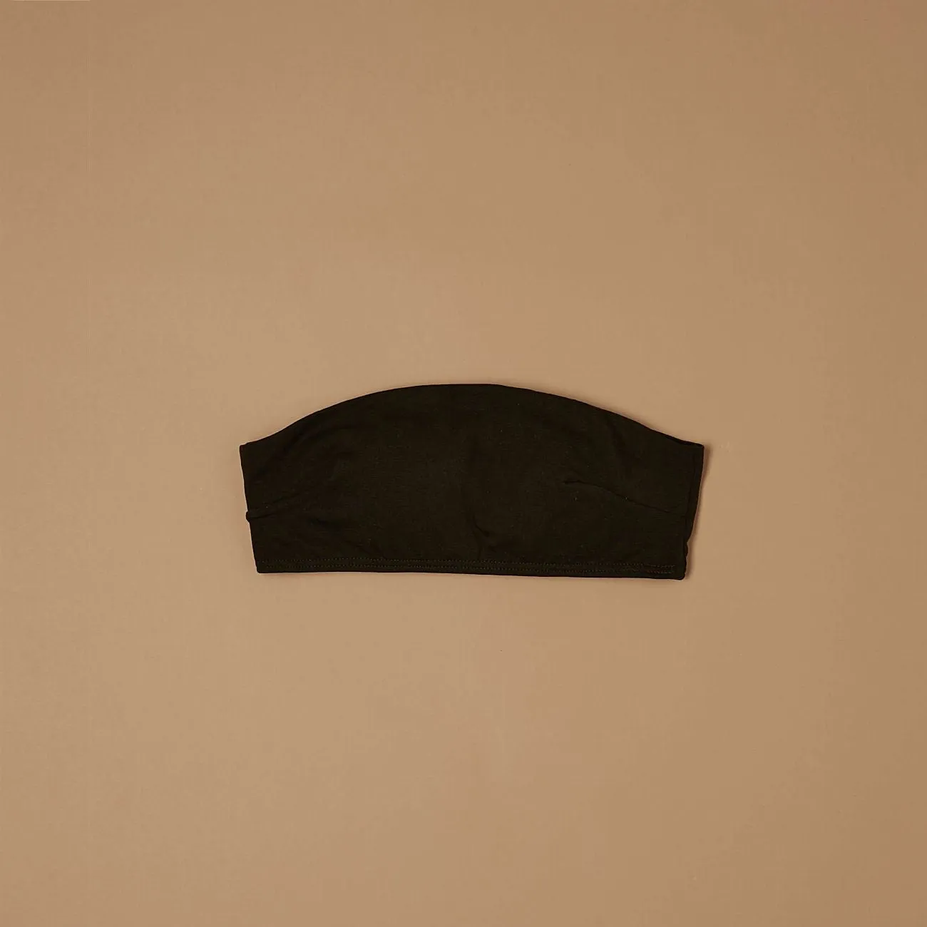 Jadea fascia top a fascia nero cotone modal senza spalline