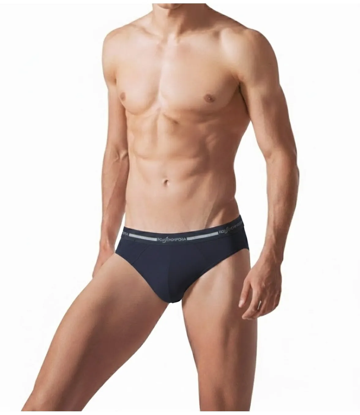 Rossoporpora Slip Elastico Logato slip uomo nero cotone