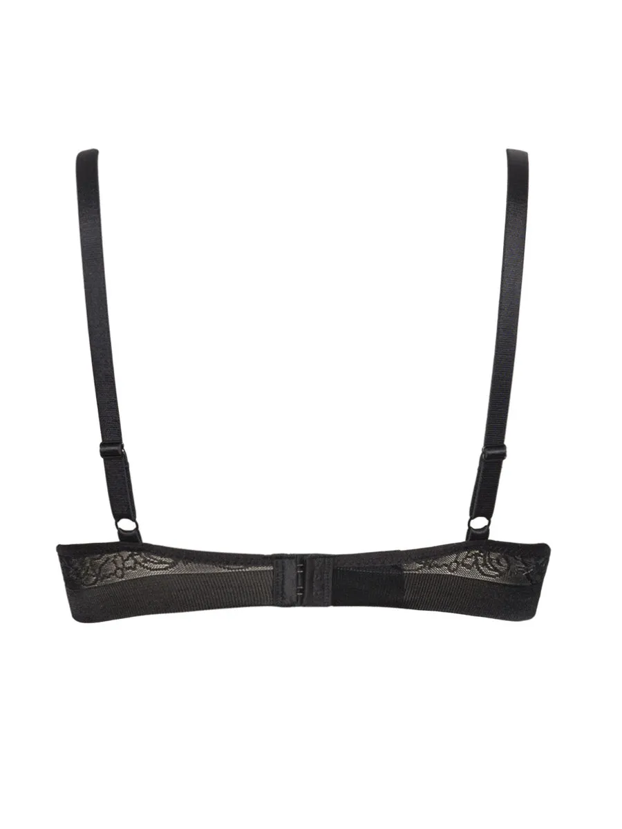 Si'èLei Flower 2508 reggiseno imbottito nero con ferretto