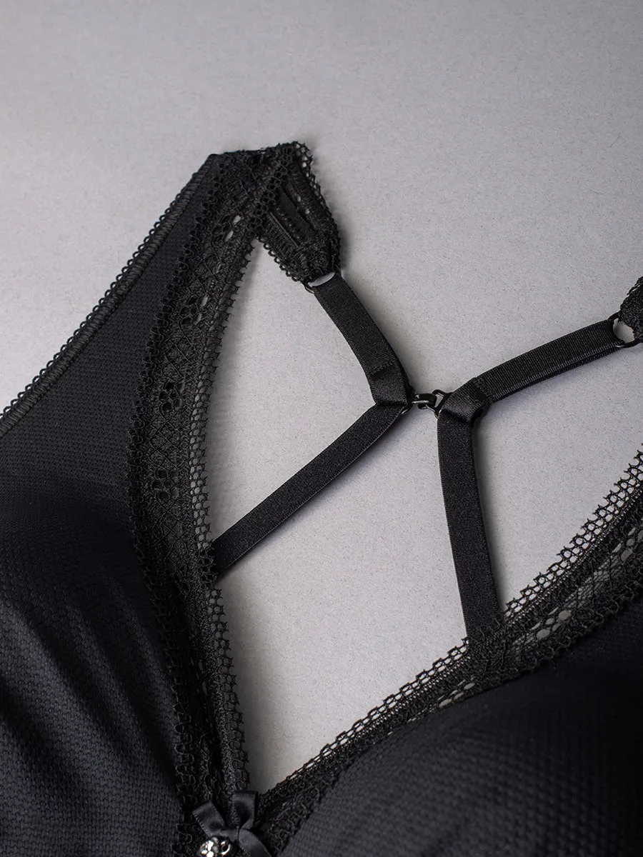 Si'èLei Darling 1886 reggiseno nero jacquard
