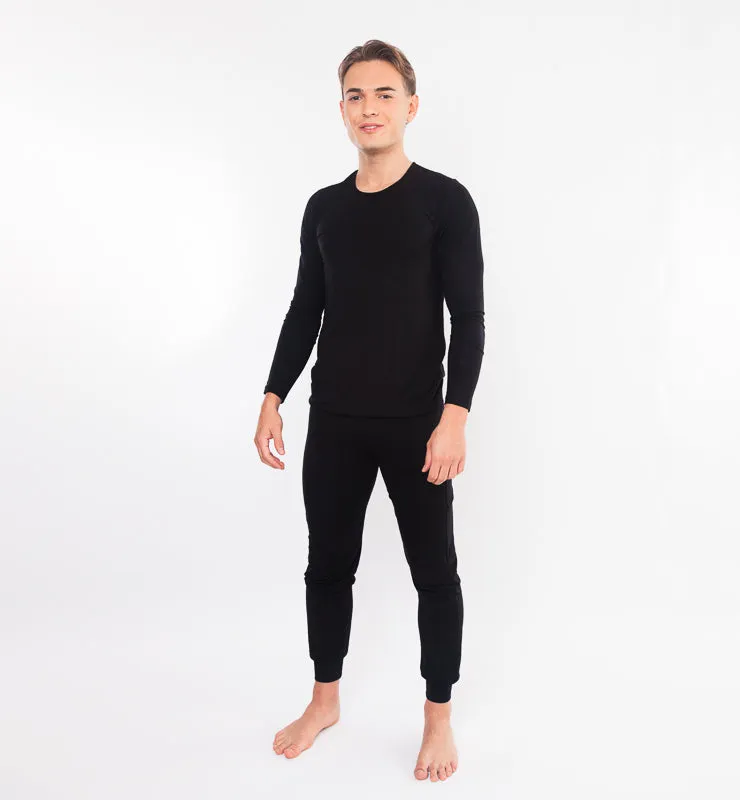 Casagin maglia uomo Tencel Modal nera traspirante