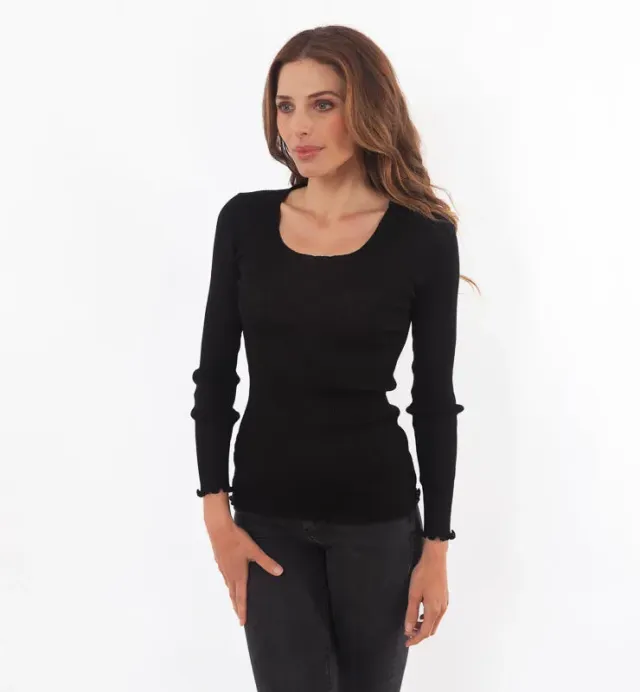 Casagin Maglia girocollo in lana donna calda senza cuciture