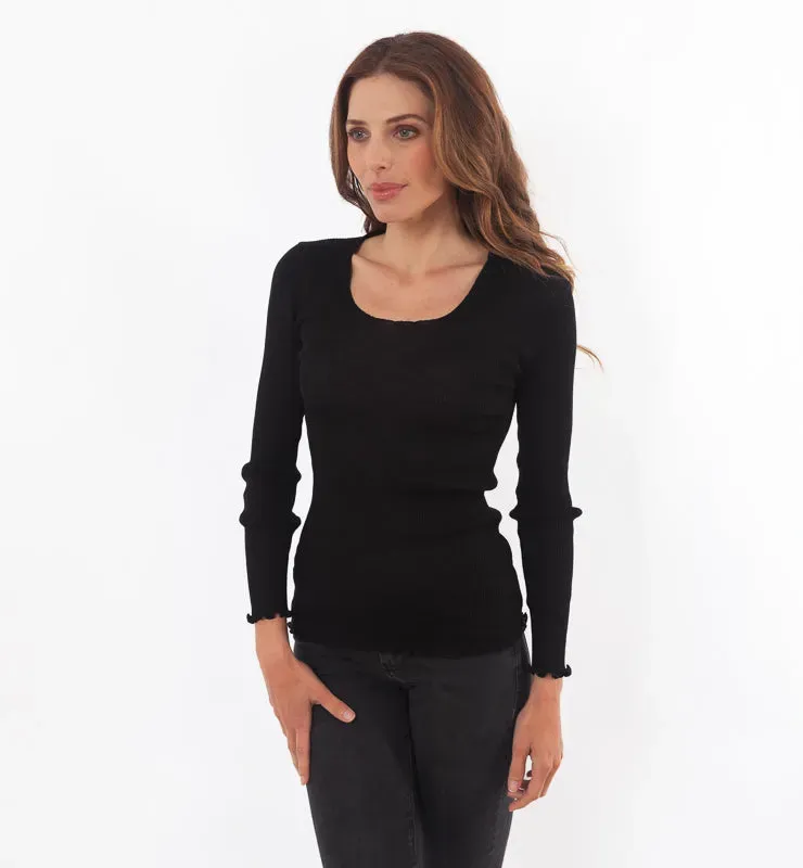 Casagin Maglia girocollo in lana donna calda senza cuciture