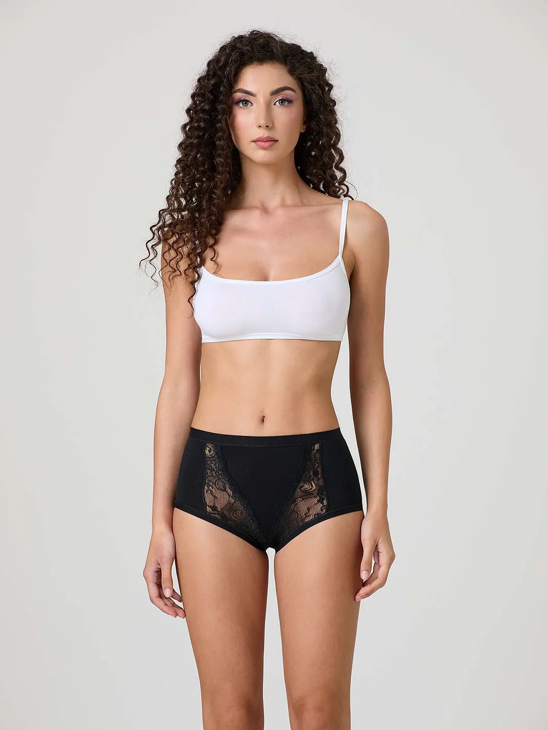 Jadea Basic 535 Culotte Modal Cotone con Pizzo