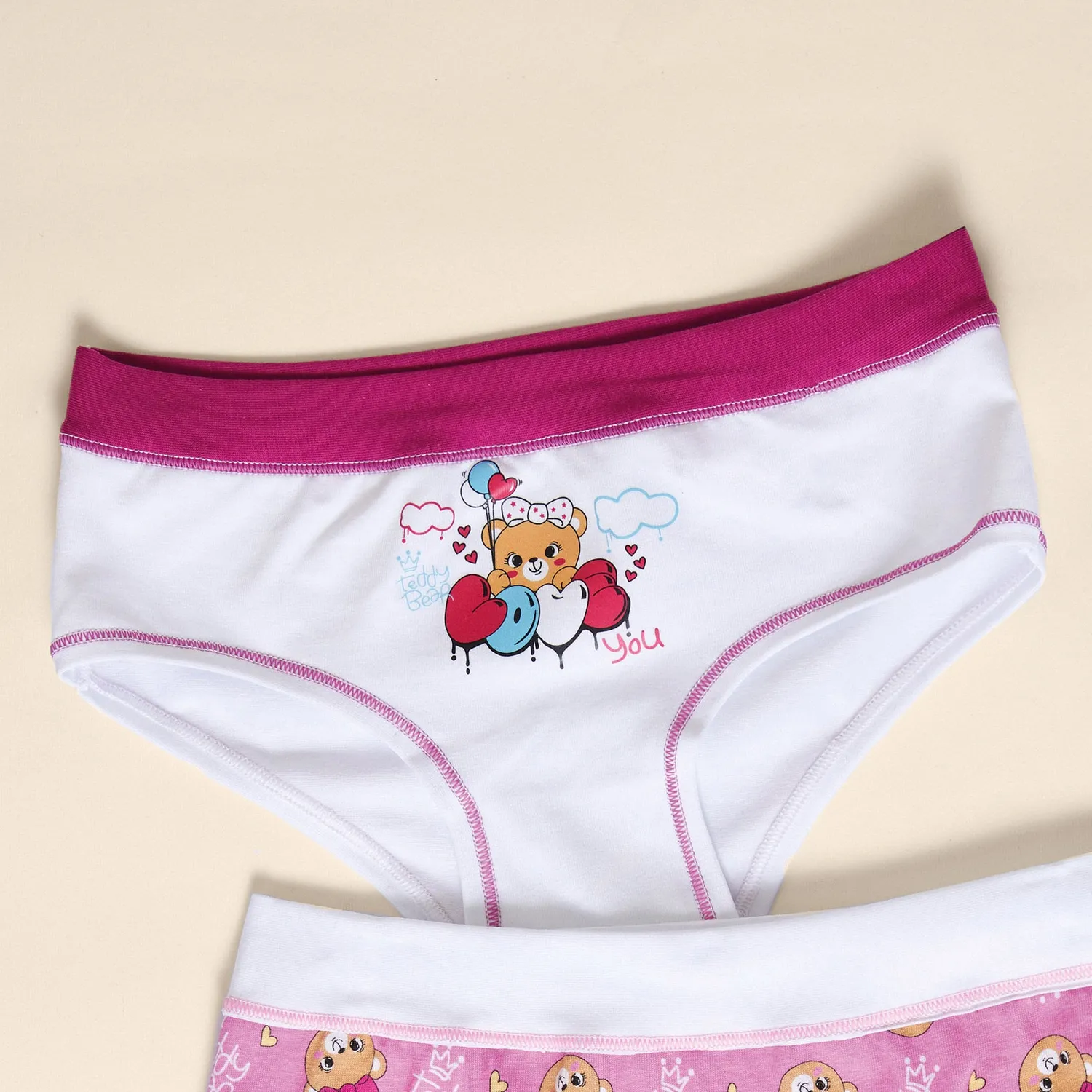 Jadea 844 slip bambina orsetto cotone fucsia